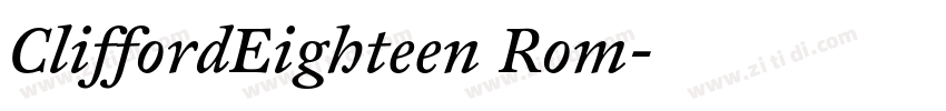 CliffordEighteen Rom字体转换